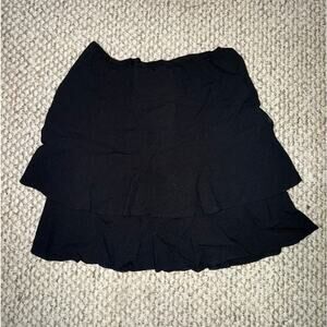 BCBGMAXAZRIA Layered Black Mini Skirt